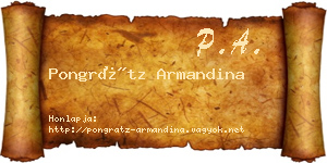 Pongrátz Armandina névjegykártya